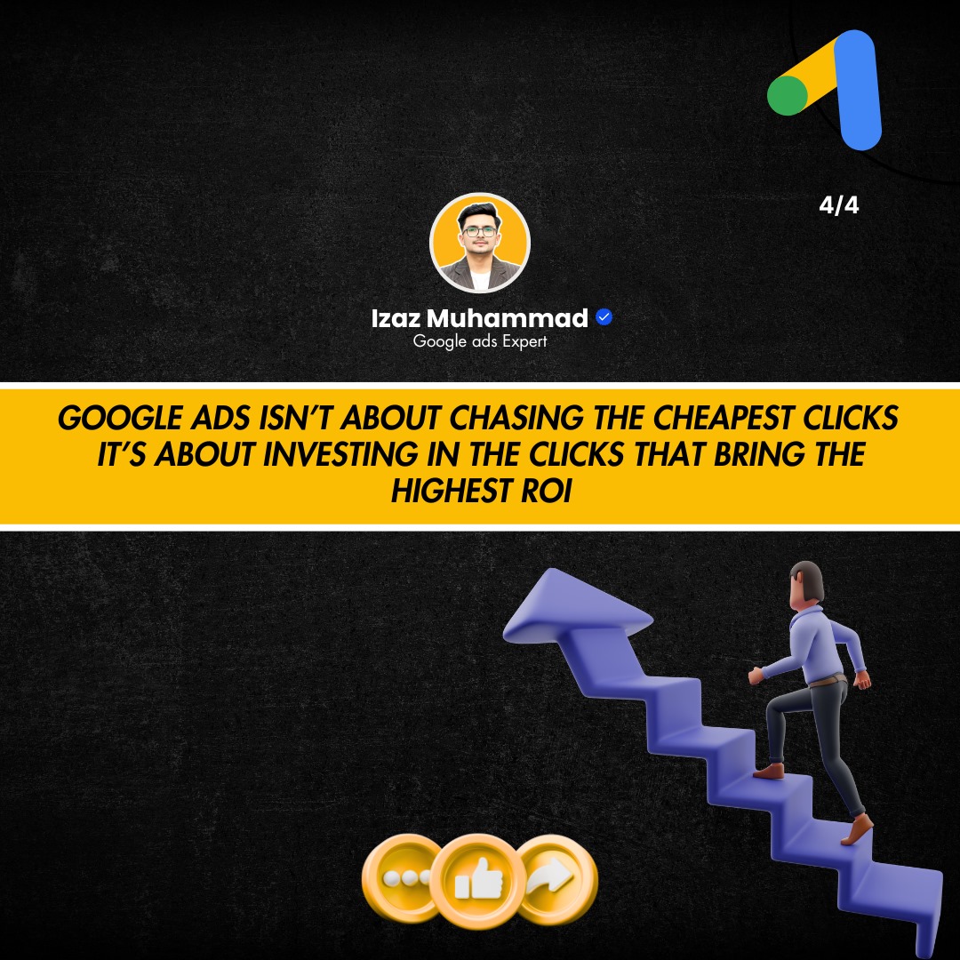 izazgoogleads's tweet image. One small mistake is killing most Google Ads accounts.
I explained it in 4 slides.
Start from the first one.
. 
. 
. 
#googleads #adstips