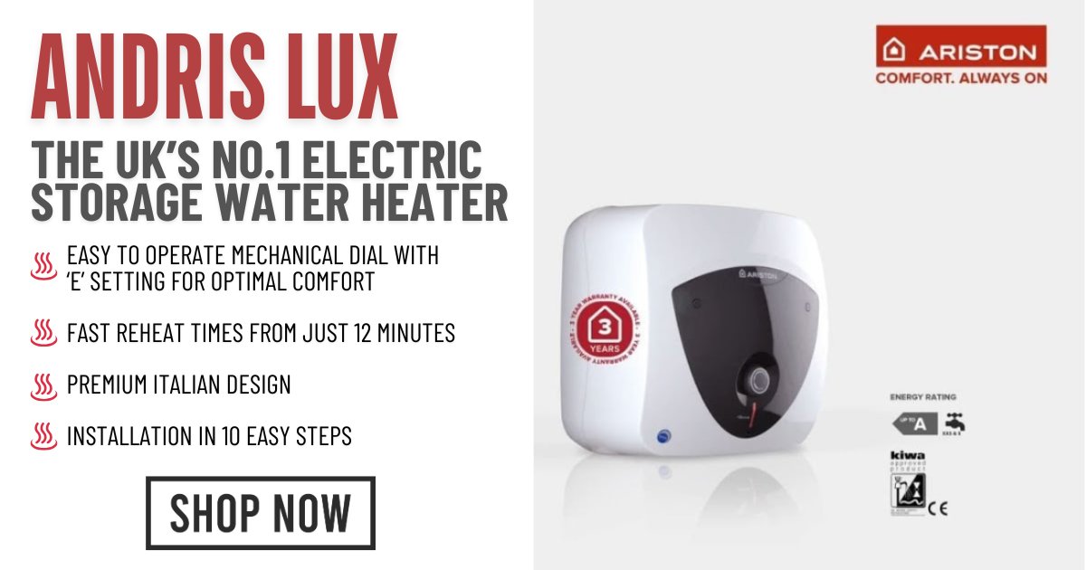 The Ariston Andris Lux Water Heaters, a reliable and efficient solution for all your water heating needs. This versatile water heater is available in two different sizes, 10 litres with 3kW and 15 litres with 2kW

#expertelec #Ariston #waterheating #storagewaterheater #electric