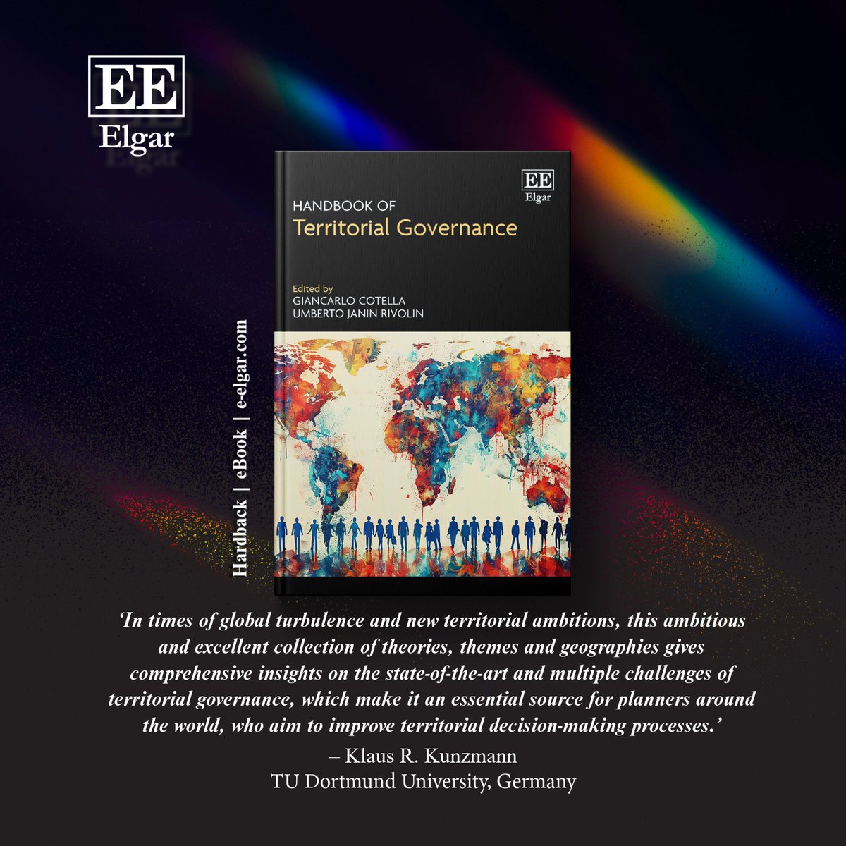 Elgar_Geography's tweet image. 💡📚Handbook of Territorial Governance, edited by Giancarlo Cotella and Umberto Janin Rivolin, Politecnico di Torino
➡️ In print: e-elgar.com/shop/isbn/9781…
➡️ Online, with a free sample chapter: doi.org/10.4337/978103…
#TerritorialGovernance #SpatialPlanning #Institutionalism