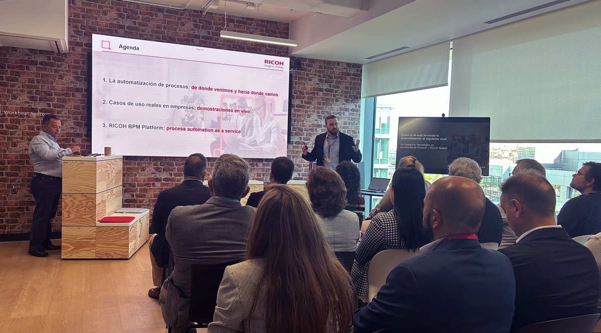 ricohspain's tweet image. Celebramos un brunch tecnológico en nuestra oficina de Las Tablas donde ponemos de relieve cómo la #IA transforma las organizaciones, automatizando tareas y procesos con una rapidez y eficiencia que hasta hace poco parecían inalcanzables.
#ProcessAutomation #LetPeopleSucceed