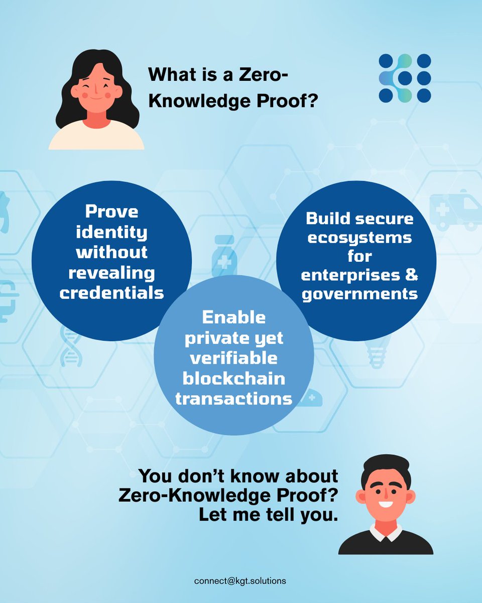 kgtsolutions's tweet image. Privacy is the new currency. 💡
With Zero-Knowledge Proofs, you can prove what’s true without revealing what’s private.

#Blockchain #ZeroKnowledgeProof #Privacy #Innovation #KGTSolutions #BlockchainTechnology #PrivacyFirst #TechInnovation #business #KGTCommunity #healthcare