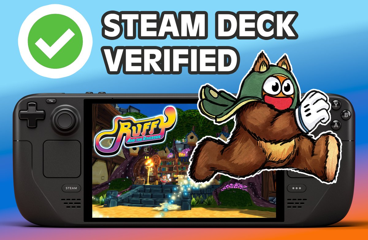 zocklabs's tweet image. 🔥 Want to play Ruffy on the go?
🙌 Now you can!
⭐ Ruffy and the Riverside is officially
STEAM DECK VERIFIED. HAVE FUN !!! 
store.steampowered.com/app/1002260/Ru…

#steamdeck #indiegames #ruffyandtheriverside