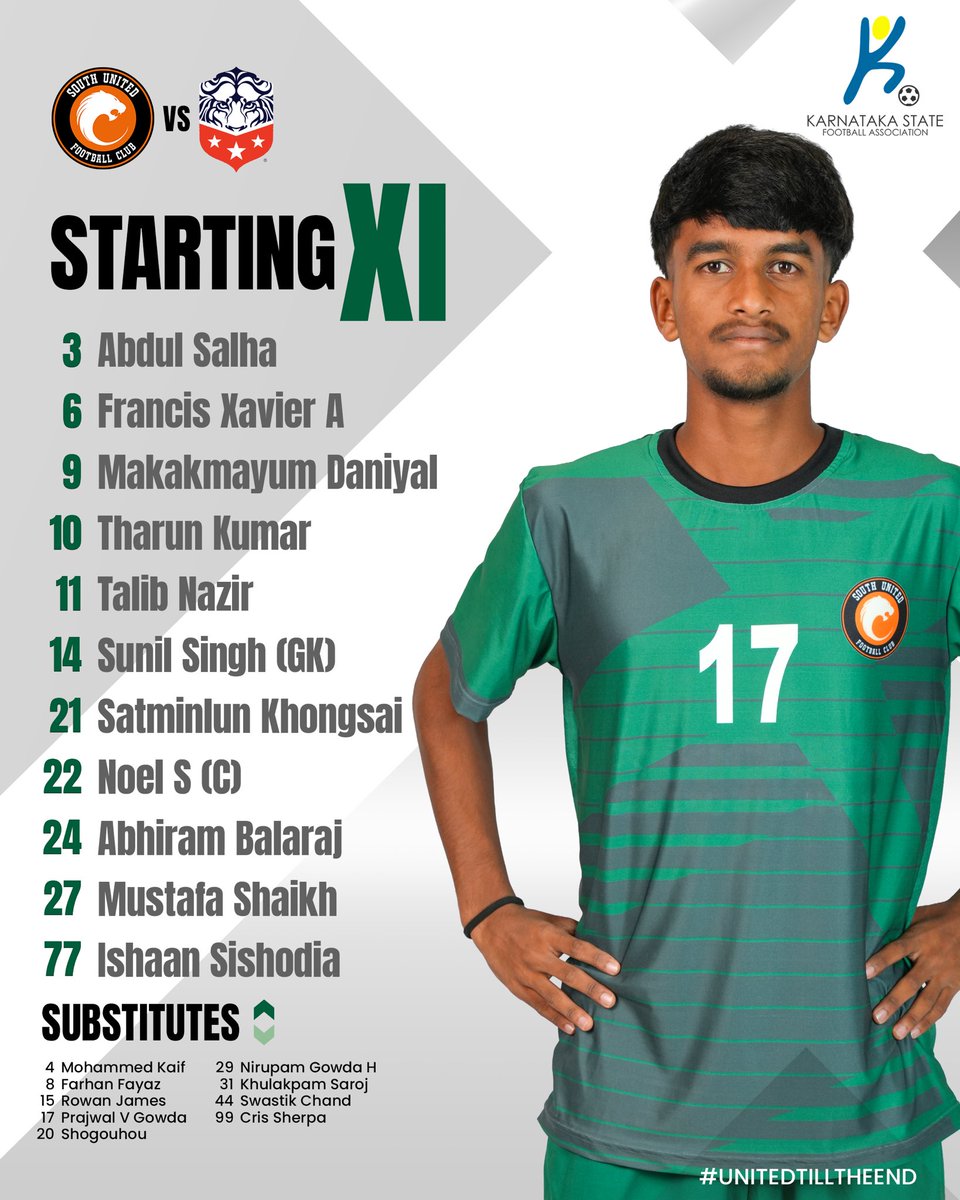 STARTING XI ALERT!
Our warriors are geared up and ready to own the pitch! ⚡
Here’s the squad leading us today 👊⚽

Catch all the action live on @KSFAOfficialChannel 🎥