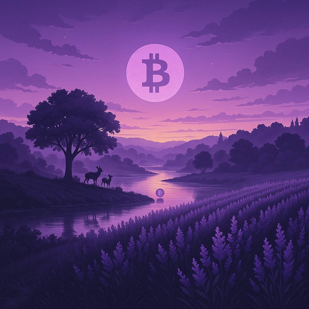 Friday sunrise over #Purple #Bitcoin 💜
