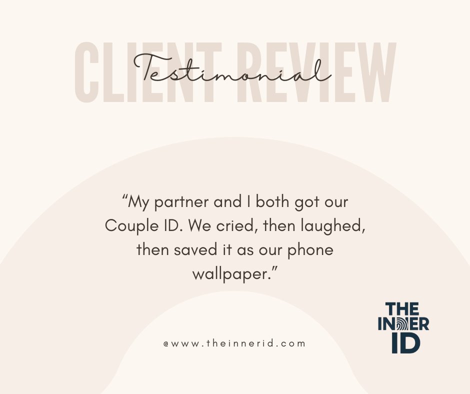 TheInnerID's tweet image. “My partner and I both got our Couple ID. We cried, then laughed, then saved it as our phone wallpaper.”

#CouplesPack #Couplemirror #RelationshipReflection