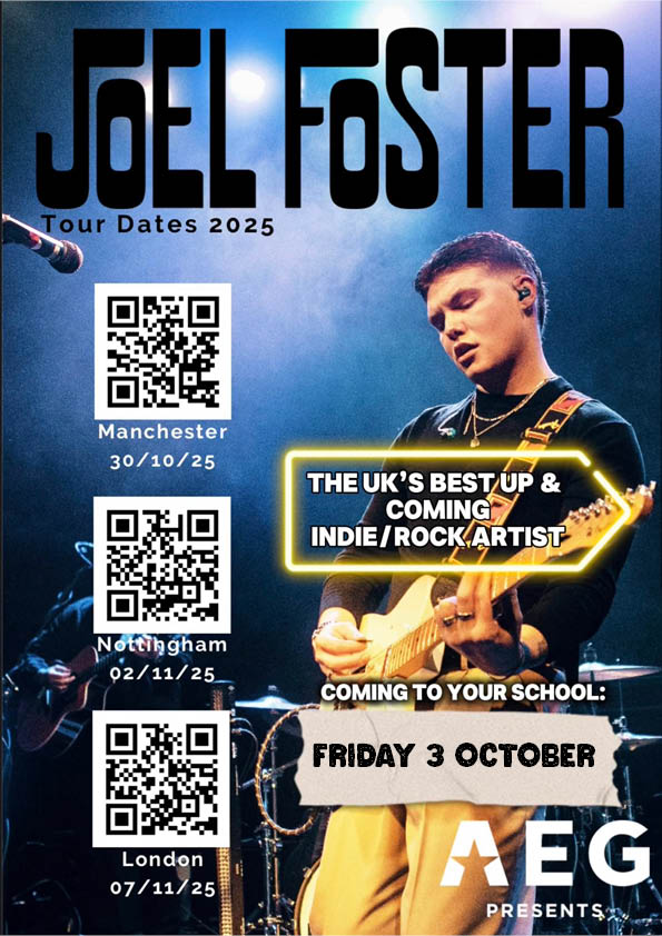 LadybridgeHigh's tweet image. Next Friday we welcome Joel Foster as part of our first &apos;Learning for Life LIVE&apos; event. Joel will be playing live music and discussing topics such as stress, bullying and mental health with learners. We can&apos;t wait! 🎶 
#learningforlife #personaldevelopment