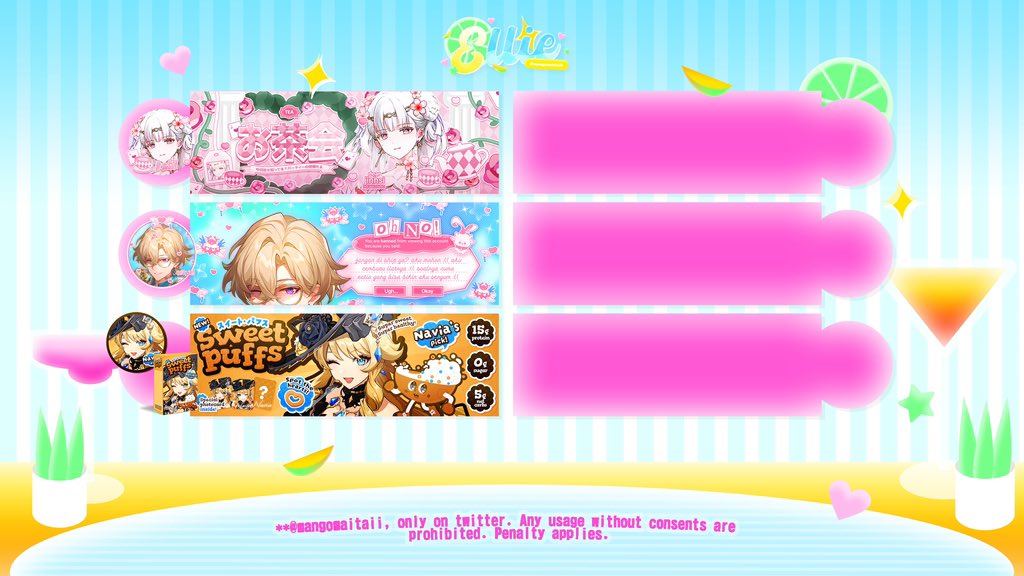 [reposts are appreciated!]

malam semua, ellie akhirnya open request lagi buat semua katalog (single &amp; cp), termasuk sweet puffs! 🥣

slot terbatas ya, dan bisa diclaim via mulai hari ini jam 21.00 WIB. selengkapnya bisa cek thread ini ⬇️

selamat jajan 😋

#zonauang #zonajajan