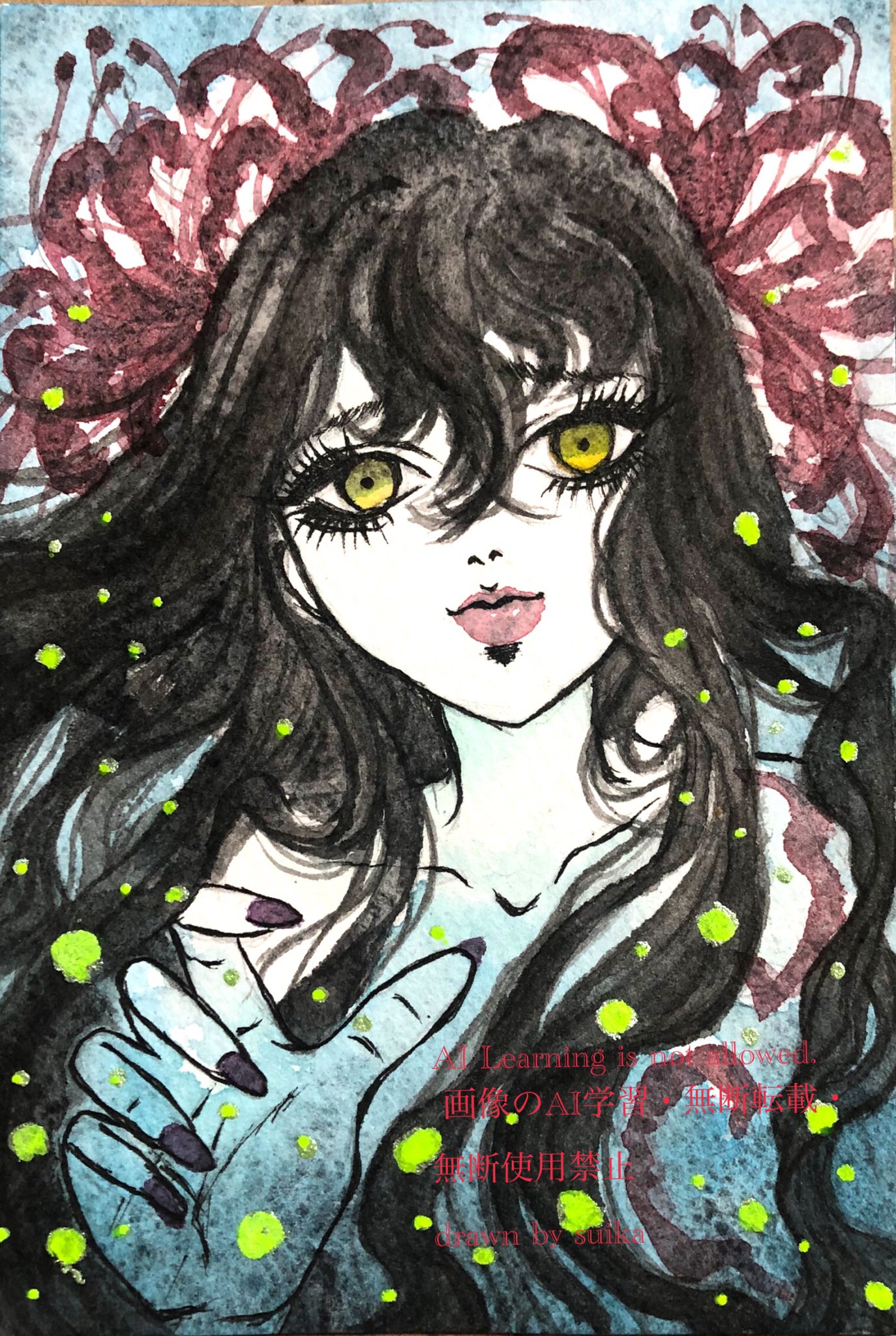 手描きイラスト✣創作水彩原画『桜花爛漫』 手描きイラスト✣創作水彩原画『桜花爛漫』