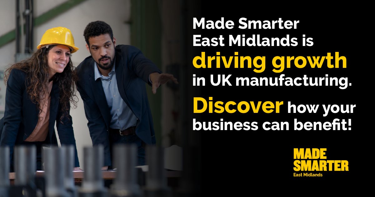 East Midlands manufacturers, this is your chance... 
- Up to £20k in funding 
- Expert digital advice 
- Fully funded internships 
<a href="/MadeSmarterEM/">MadeSmarterEastMids</a> is here to help you modernise - without the stress! 
 
Start here 👉 madesmarter.uk/adoption/in-my…