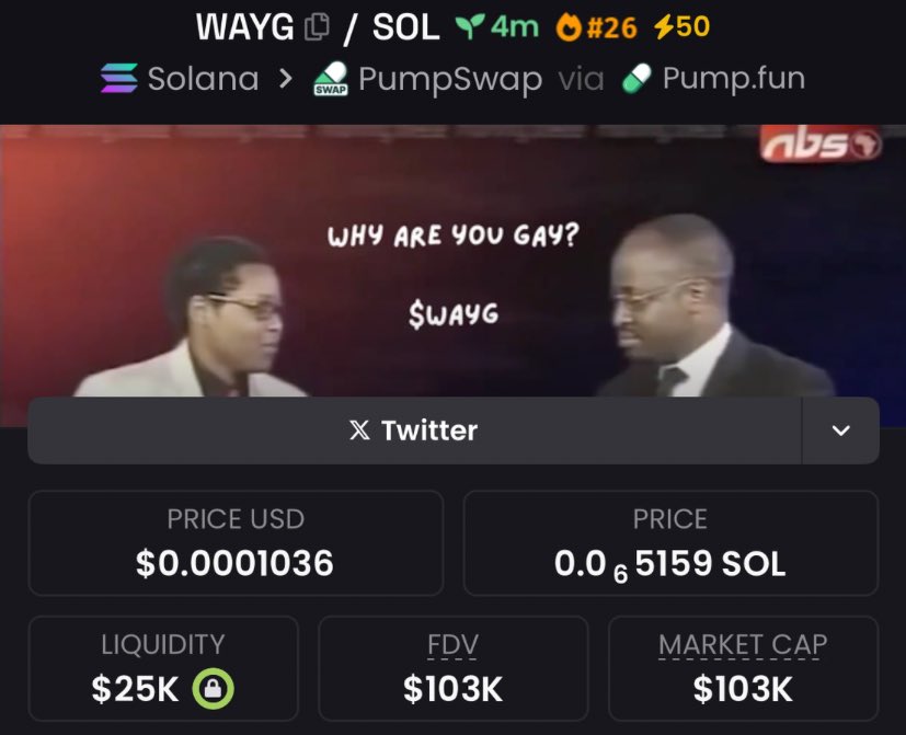 gridalpha0's tweet image. Alpha call on $WAYG at $103k mcap in the TG! 🚀 Early mover advantage, potential for massive gains! 💸 Let&apos;s see this play deliver! 

#WAYG #AlphaTG #CryptoCalls #EarlyMover #CryptoOpportunity