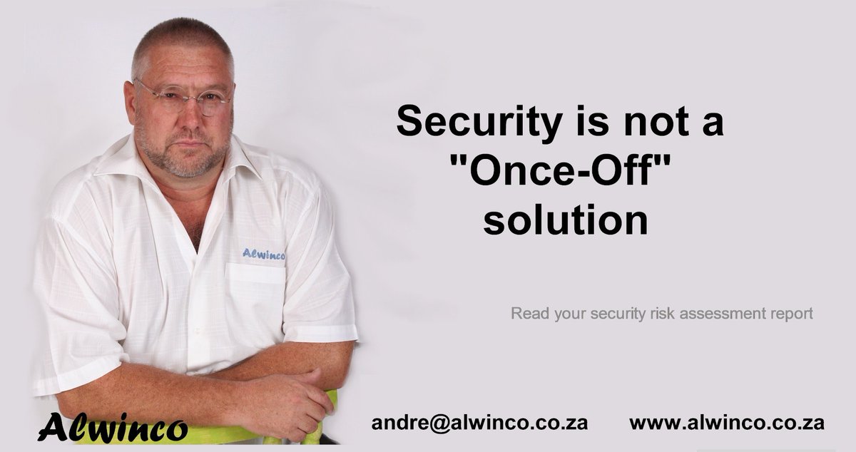Alwinco's tweet image. Security isn’t a one-time fix. Threats evolve, people &amp;amp; processes shift, and yesterday’s solution may fail tomorrow. Security is a continuous journey. #SouthAfrica #SecurityRiskAssessment #Crime
@ChrisHaniBara 
@CharlotteMaxJAH 
@HelenJosephHos