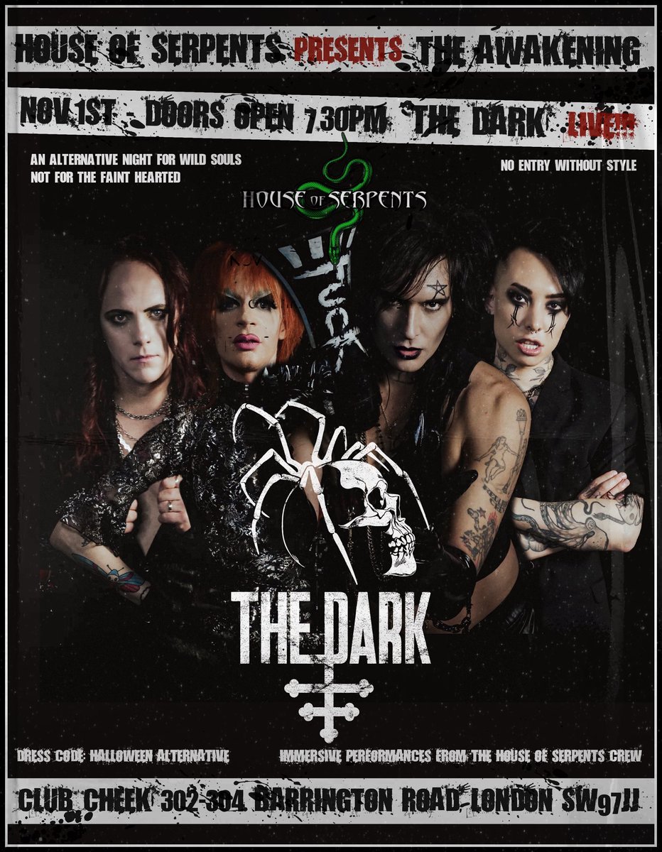 💀🖤LONDON🖤💀

We are thrilled to announce we will be ripping it up at the House Of Serpents on November 1st!

Tickets: houseofserpents.com/events