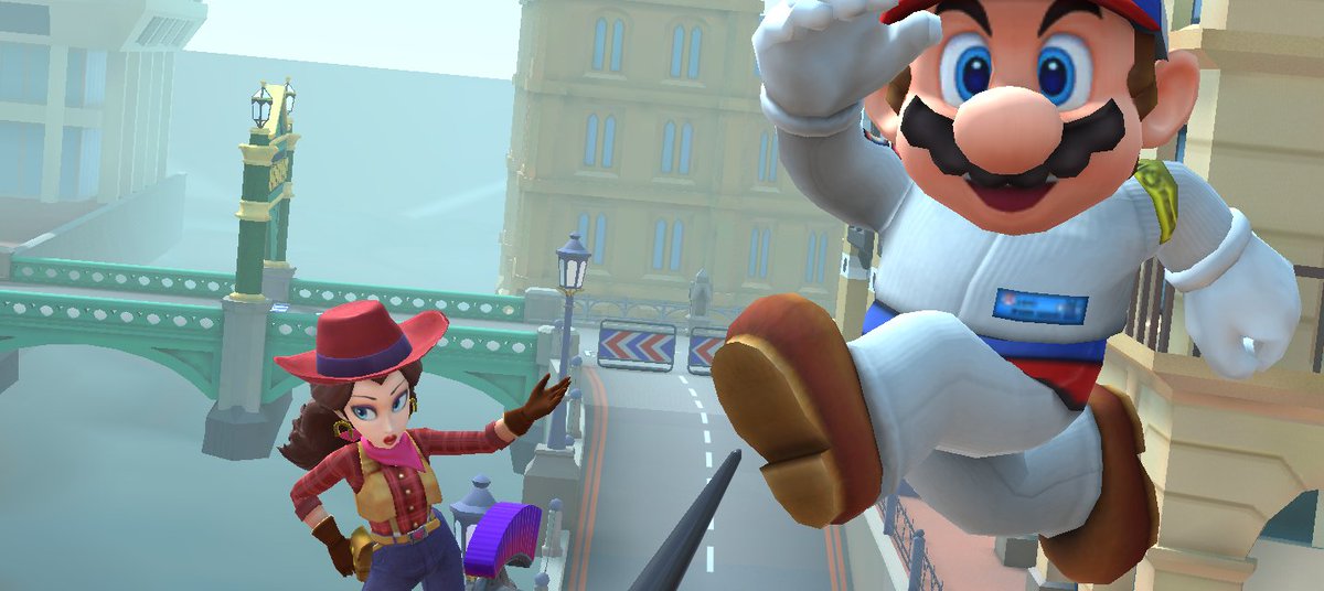 LittleNova20's tweet image. Pauline (Cowgirl) at London Loop 3.♥️🤠
#Pauline #MarioKartTour #MarioKart
(1/2)