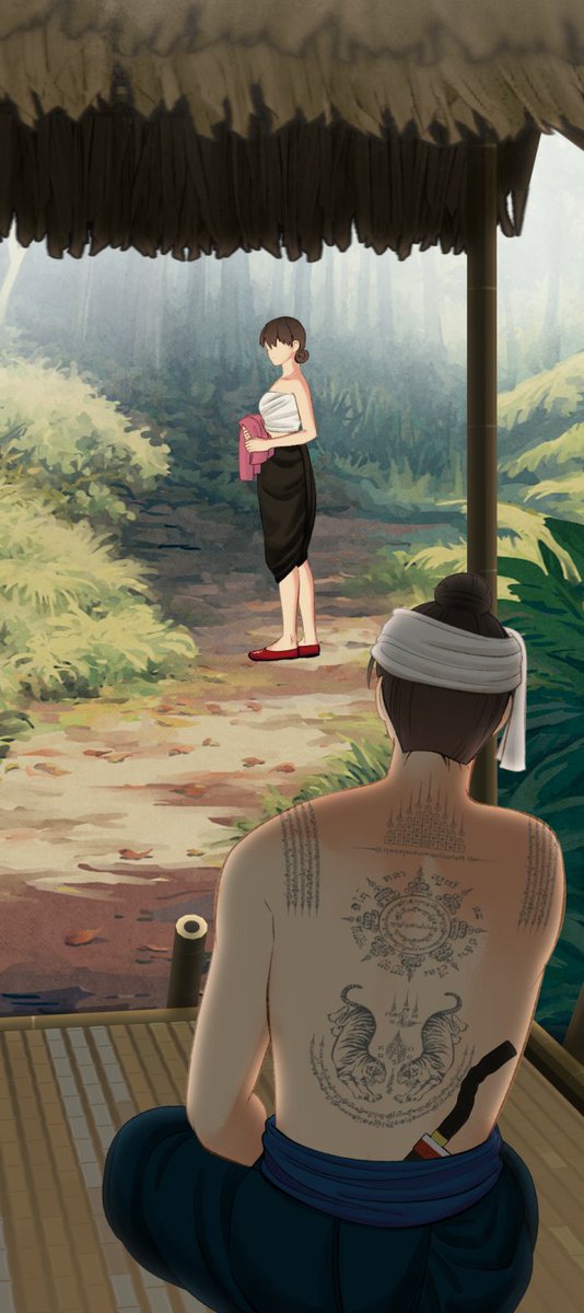 Mululeee's tweet image. ฉากป่าในซีซั่นสอง นอกจาก Asset ที่โหลดมาแล้ว หลายช่องเป็นฝีมือวาดของ @coconcomic คนดีคนเดิมค่ะ 😆