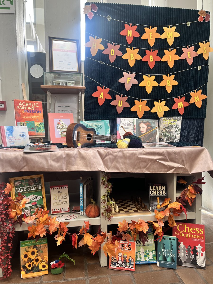 corkcolibrary's tweet image. Are you looking for a new hobby this Autumn? Call into #BantryLibrary  and check out our wonderful selection of ideas for you to try.