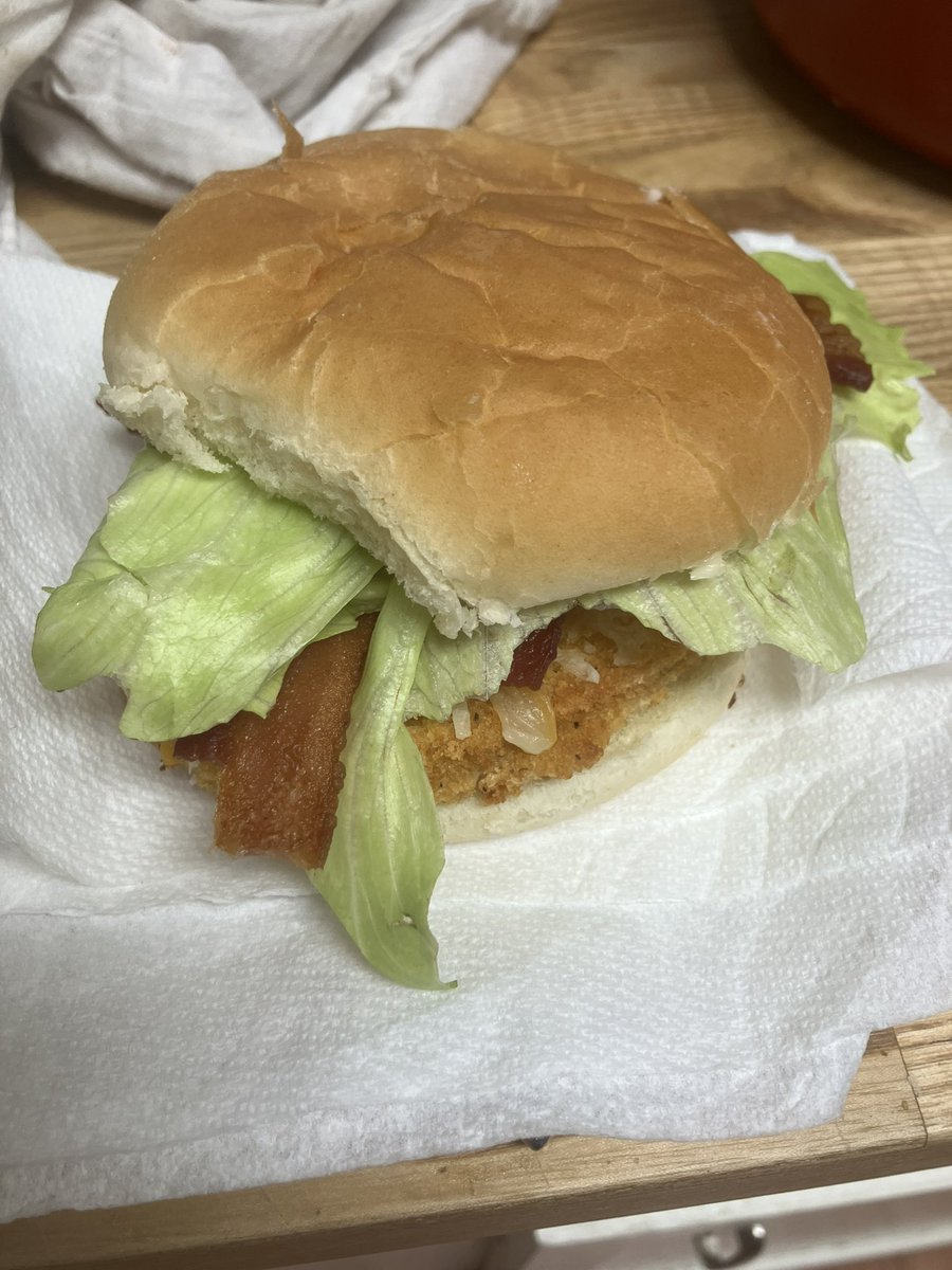 Homemade Buttery Chicken Bacon Sandwich with Lettuce and Cheese