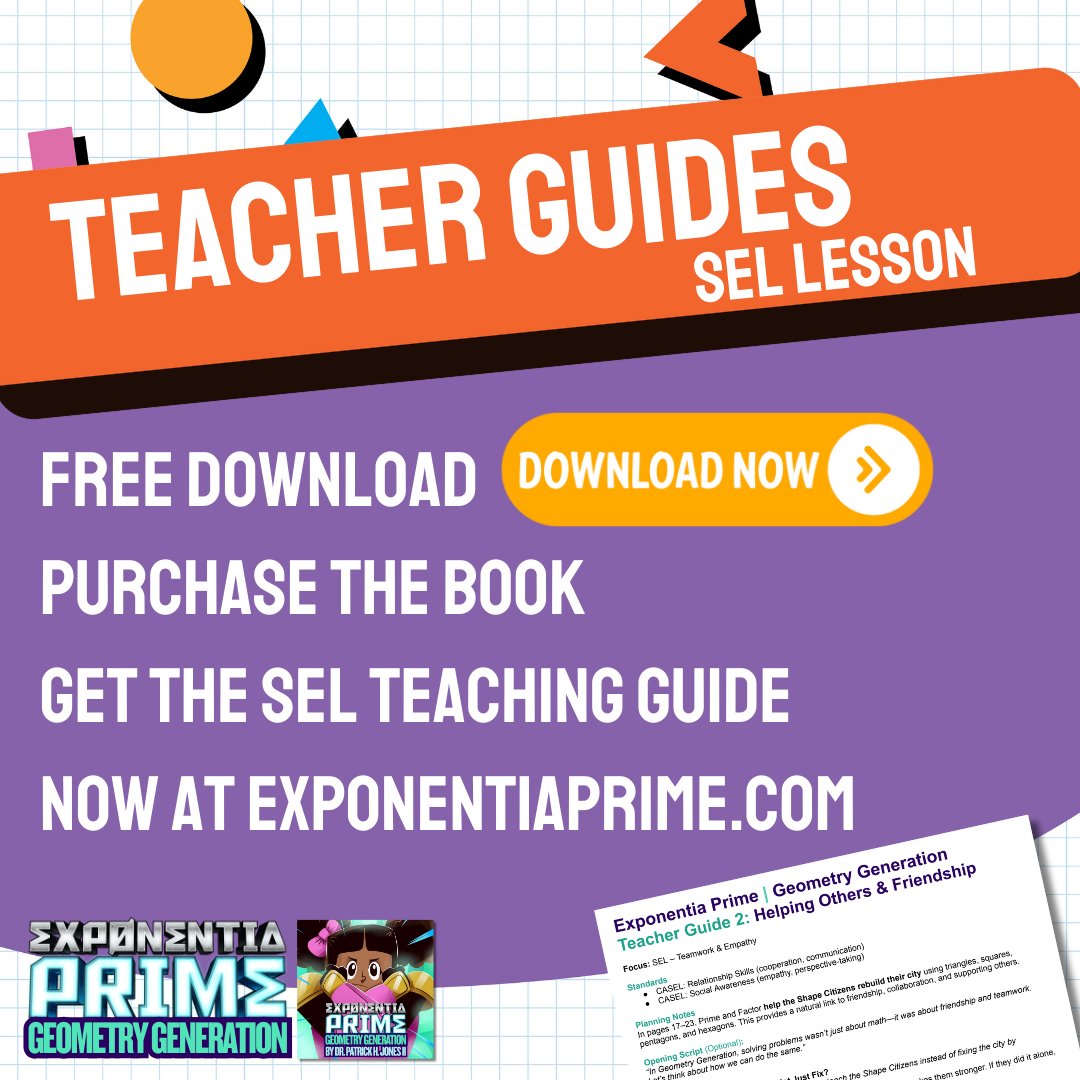 ExponentiaPrime's tweet image. Great math stories do more than build skills—they build people.

📥 Download the SEL guide : loom.ly/LJ8liwc
🛒 Then order the book on Amazon: loom.ly/VWLeWF4
#ExponentiaPrime #MathWithHeart #GeometryGeneration