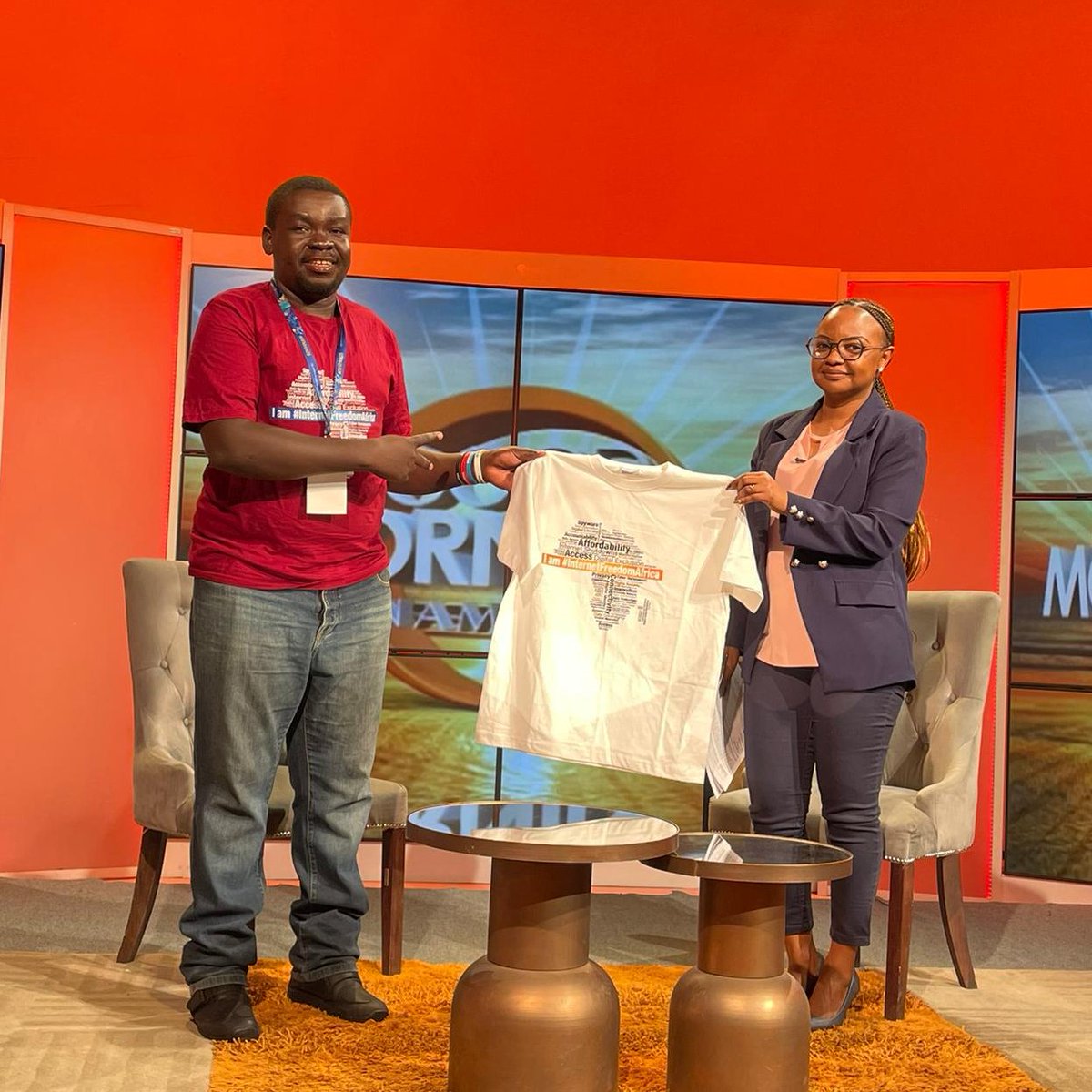 cipesaug's tweet image. @goleandrew today visited Good morning Namibia &amp;amp; Namibia Connects to emphasise the message of digital security in Africa.
The #RoadToDigitalSecurity continues.