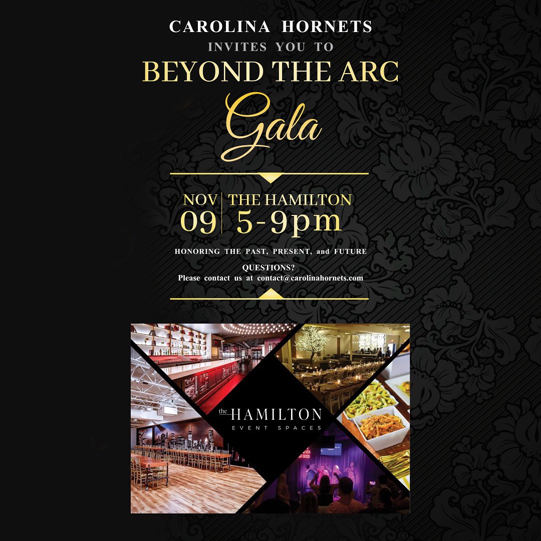 🌟 Beyond the Arc Gala 🌟

Join us this November as we honor legends, celebrate today, and inspire the future of women’s basketball! 🏀✨ An unforgettable night with special guests &amp; a chance to support our young athletes.

#BeyondTheArcGala #CarolinaHornets