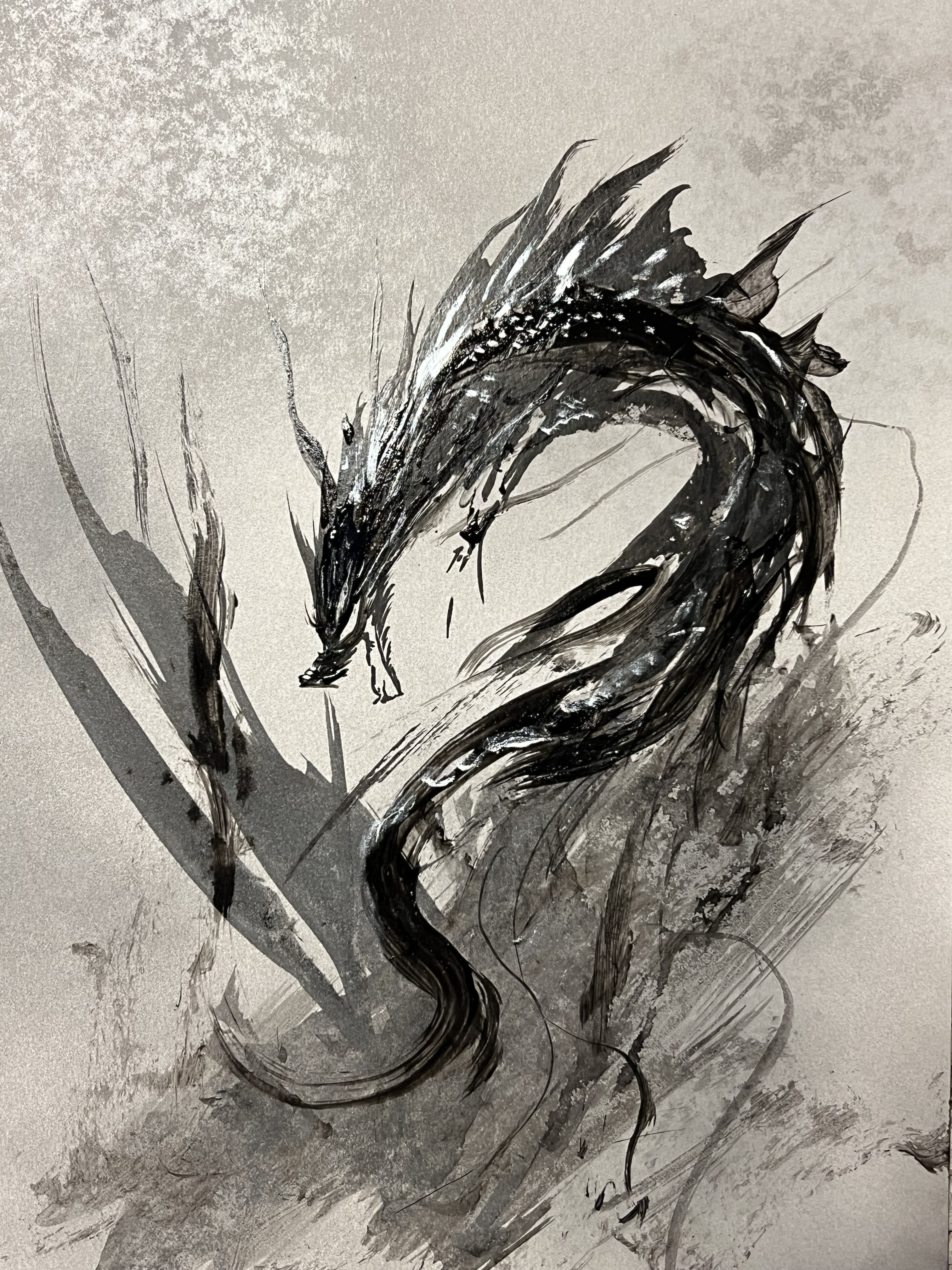 龍神様「原画」 龍神様（金龍）絵画（原画）