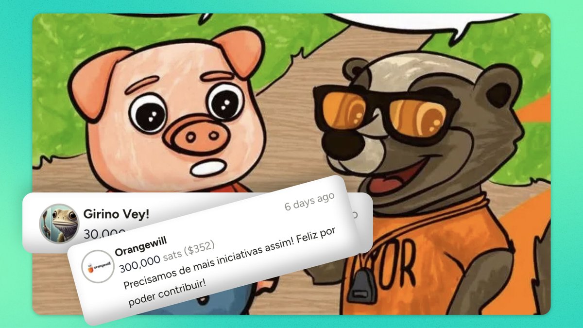 𝗨𝗽𝗱𝗮𝘁𝗲 𝗳𝗿𝗼𝗺 𝗕𝗿𝗮𝘇𝗶𝗹 🇧🇷  

<a href="/carolineagg/">caroline</a> just finished creating "Os Três Porquinhos na Vila do Valor" — a children’s book teaching Bitcoin through story. Next stop: ISBN, print, and launch at @Satsconf 2025. A grassroots victory for future generations.  

Read up on