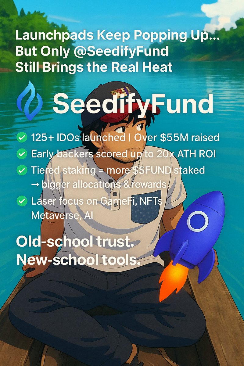 Abir7179's tweet image. 🚀 New launchpads come and go, but @SeedifyFund stays on top: 125+ IDOs, $55M+ raised, up to 20× ROI. Vibecoding AI launchpad + BNB Chain partnership fueling hype. Old-school trust, new-school tools. #Seedify #SFUND #CryptoCommunity @SeedifyFund