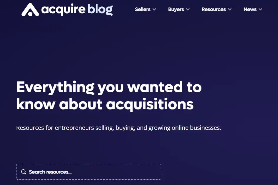 🚀Been spending time in the business acquisition world lately.

Get expert insights on buying, selling &amp; growing online businesses,

From valuation tips to deal strategies, you can find them all at Acquire.com's blog section: 👇