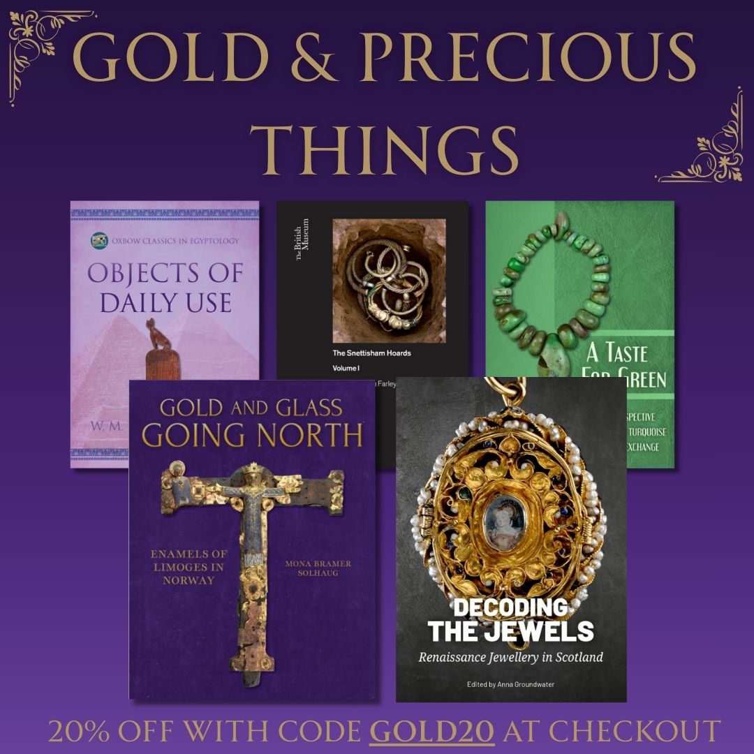 OxbowBooks's tweet image. Don’t miss out on 20% off this glittering hoard of books on gold and precious things! From Ancient Egyptian treasure to Limoges enamels and beyond, you’re sure to find something special. Start browsing ➡️bit.ly/3KfaGuC