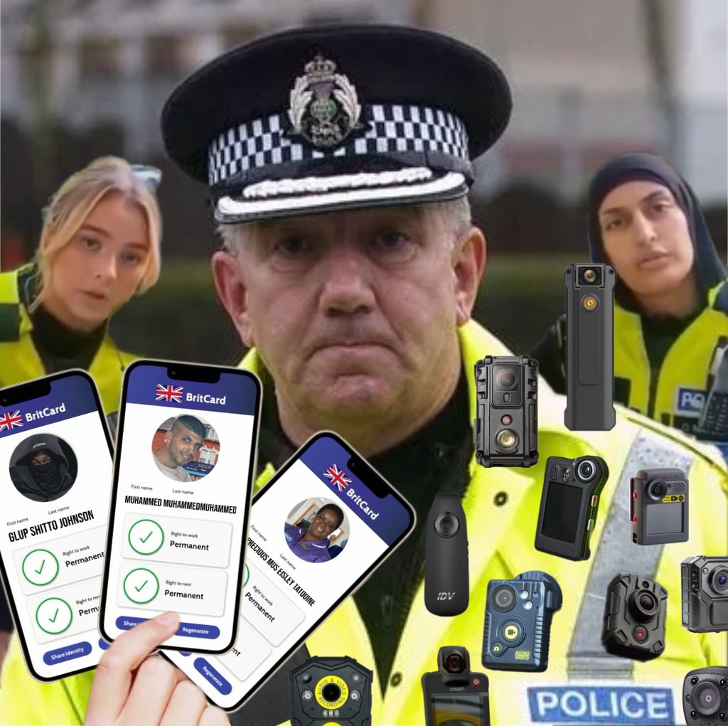 “Evening Sir just popping round because we’ve had reports you don’t have a digital ID Sir it’s not mandatory Sir you are well within Your Rights to refuse Sir just it’s going to be difficult to find gainful employment if you don’t have one Sir it’s all to Stop The Boats see Sir”