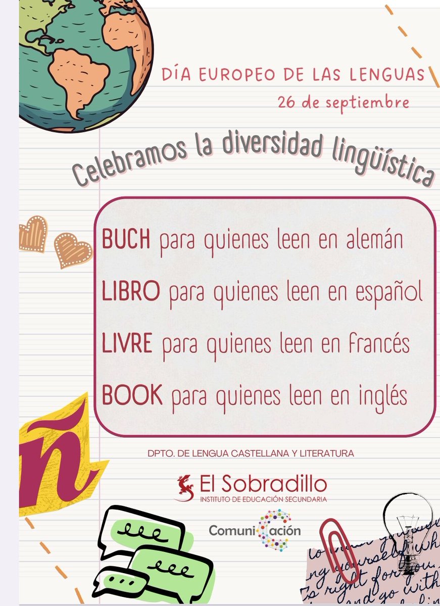 Día Europeo de las Lenguas. Celebramos la diversidad Lingüística.
