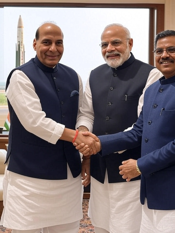 SatlokChannel's tweet image. 6/
 Defence Minister Rajnath Singh congratulated DRDO &amp;amp; SFC, saying this puts India in the league of select nations with rail-based missile launch capability.
 #AgniPrime #DefenseStrategy