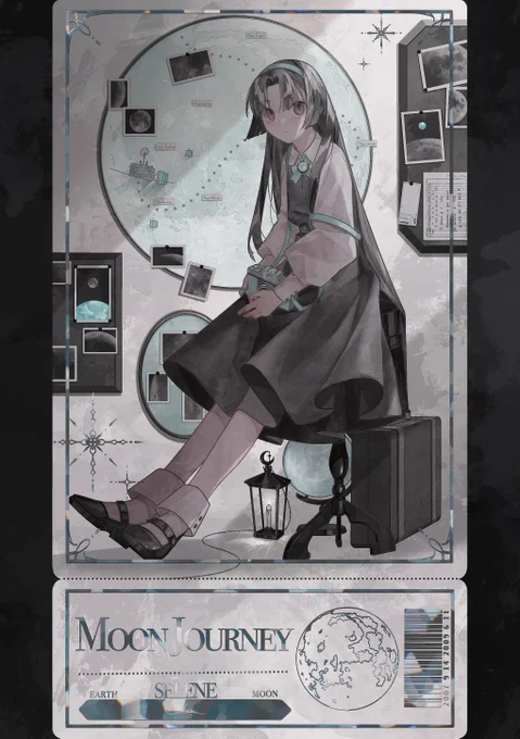 #一次創作祭り秋の陣2025 役目を終えた月面探査機の旅路を描いています