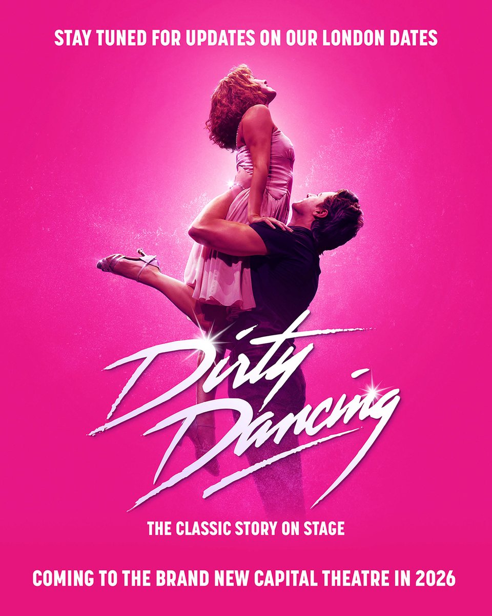 Dancing our way back to London! See Dirty Dancing live on stage at the brand new Capital Theatre in 2026. Stay tuned for updates.