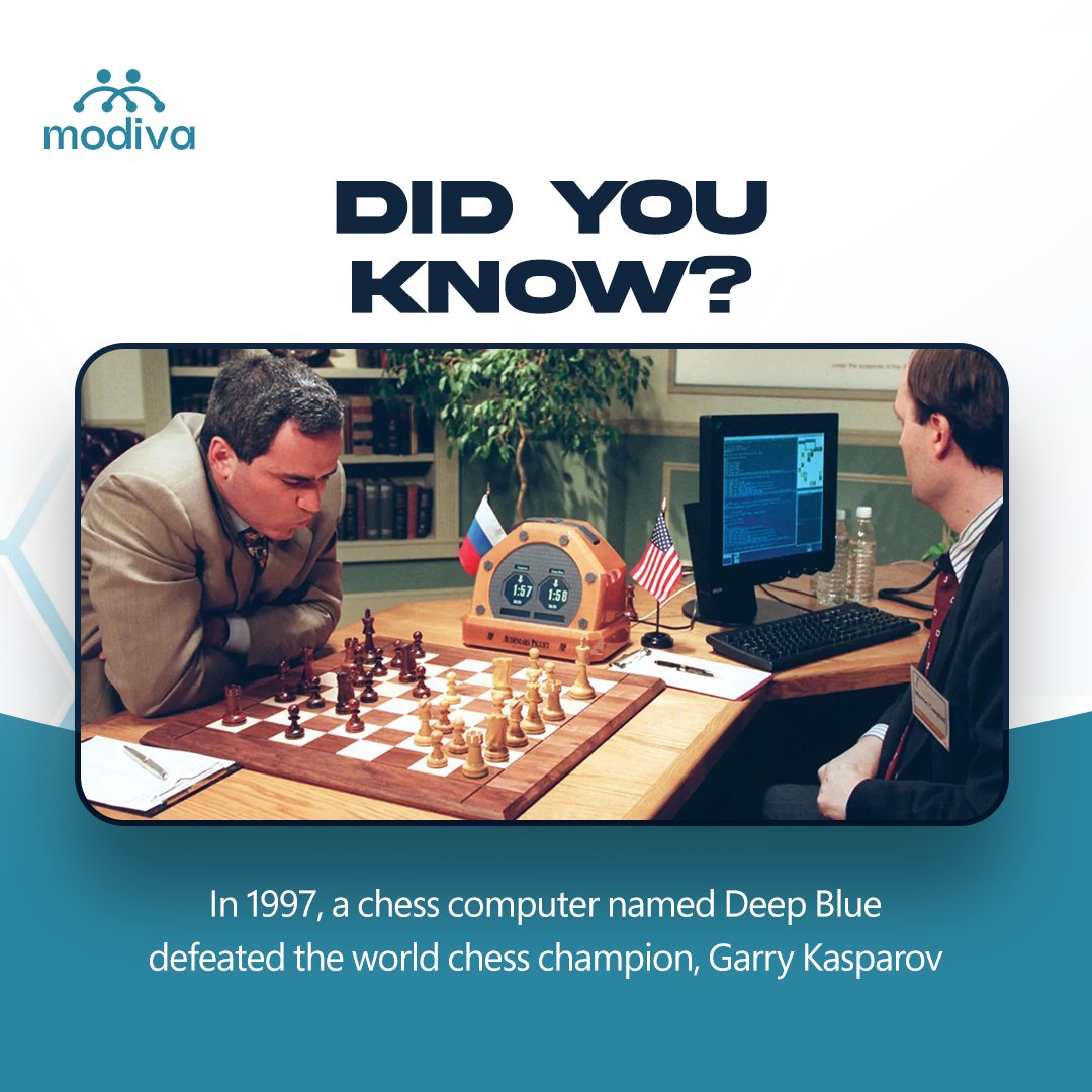 ModivaCommunity's tweet image. The rise of AI. This was the first time a computer beat a reigning world champion. 

#TechFacts #AIHistory #TechMilestones #InnovationInTech