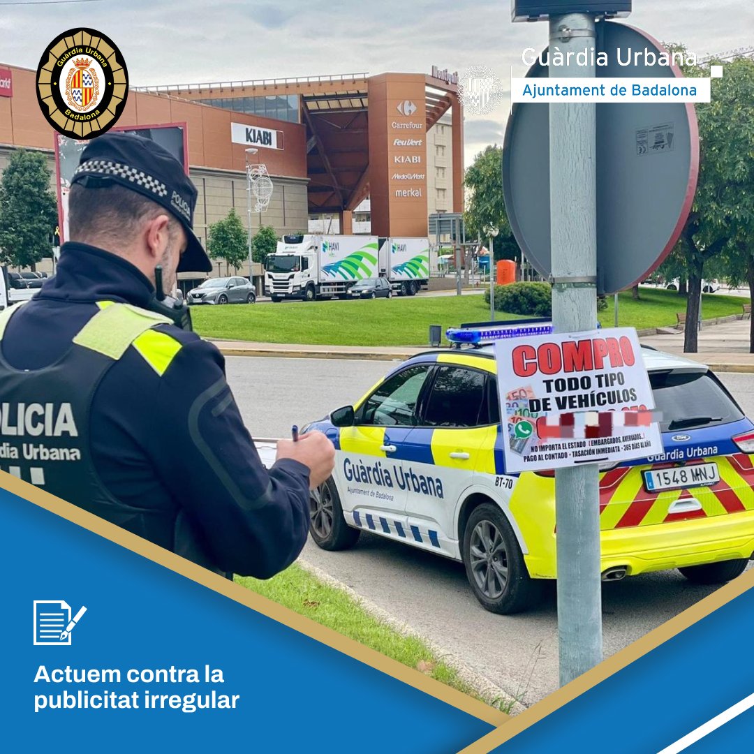 🚫 La publicitat irregular és incivisme.

📃 L’Ordenança de Civisme de #Badalona prohibeix col·locar cartells, adhesius, banderoles, pancartes o rètols destinats a la publicitat comercial sense autorització municipal.
