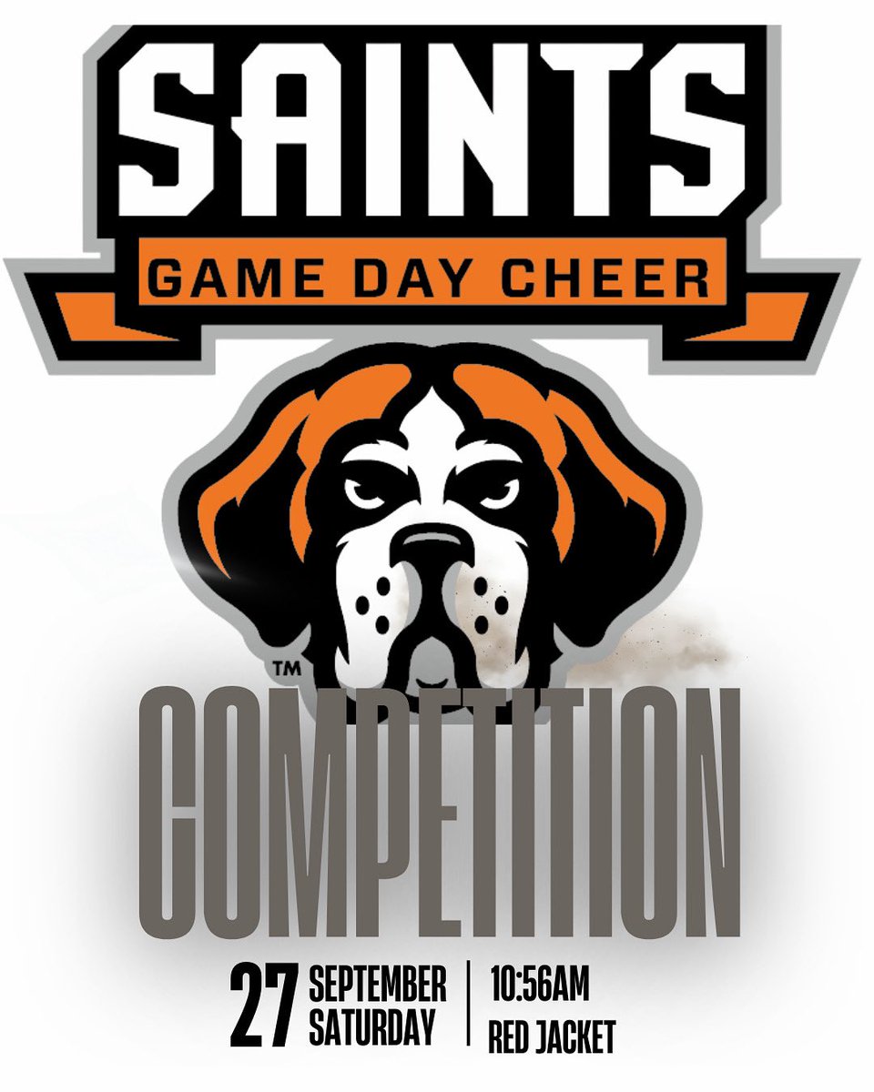 Happy Competition Eve!

Varsity is heading to RJ tomorrow for the first competition of the season!! 

Let’s Go Saints!! 🧡🖤