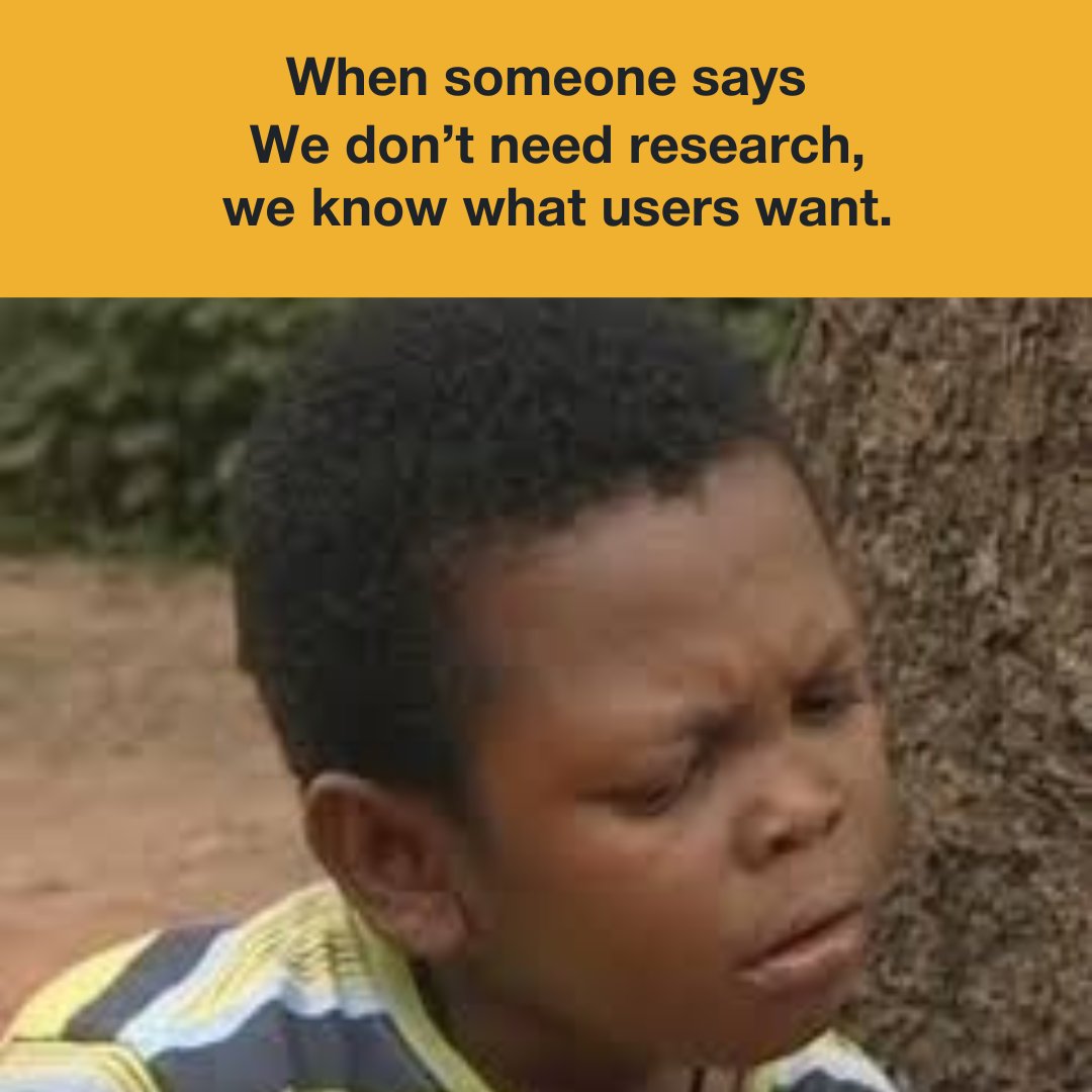 dodo_africa's tweet image. Assumptions are not the same as insights.
User research helps uncover what people truly need beyond what we think they want.

#HumanCenteredDesign #UserResearch #designthinkingworkshop #design #research #memes