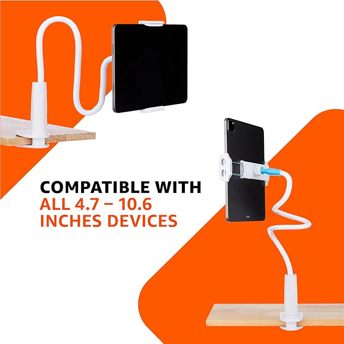 SubhaHub's tweet image. 🛋 Want comfort while watching in bed or lying down?
This gooseneck holder holds your device for you—no more awkward hands.
✅ 360° rotation &amp;amp; clamp design
✅ Use with phones/tablets
✅ Perfect for videos, calls, recipes
👉 Buy now 🔗: [amzn.to/46XrY8g]
#ComfortTech