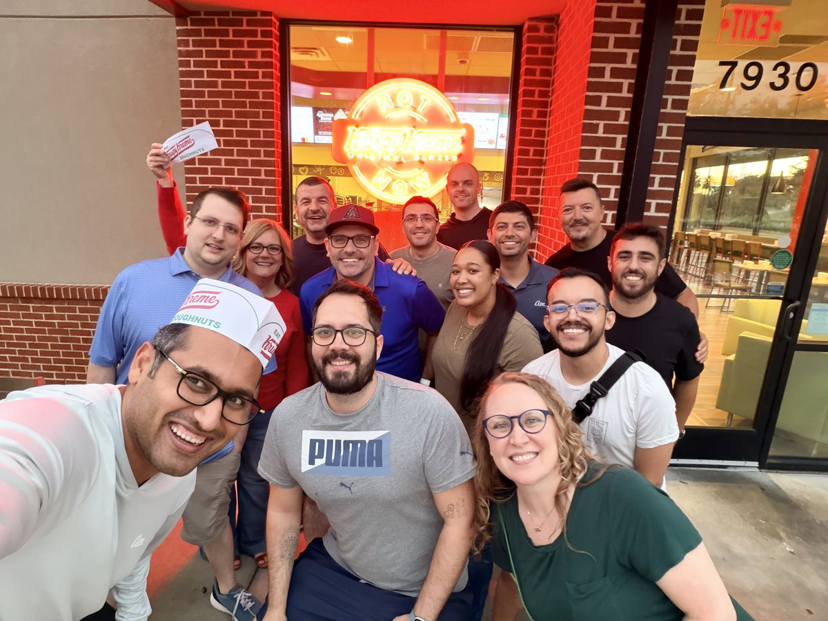 A.I hackathon + Krispy Kreme = winning combination. 

Especially when the Hot Now light is on 😁

Built several cool things at our recent <a href="/AwesomeMotive/">Awesome Motive</a> AI hackathon.