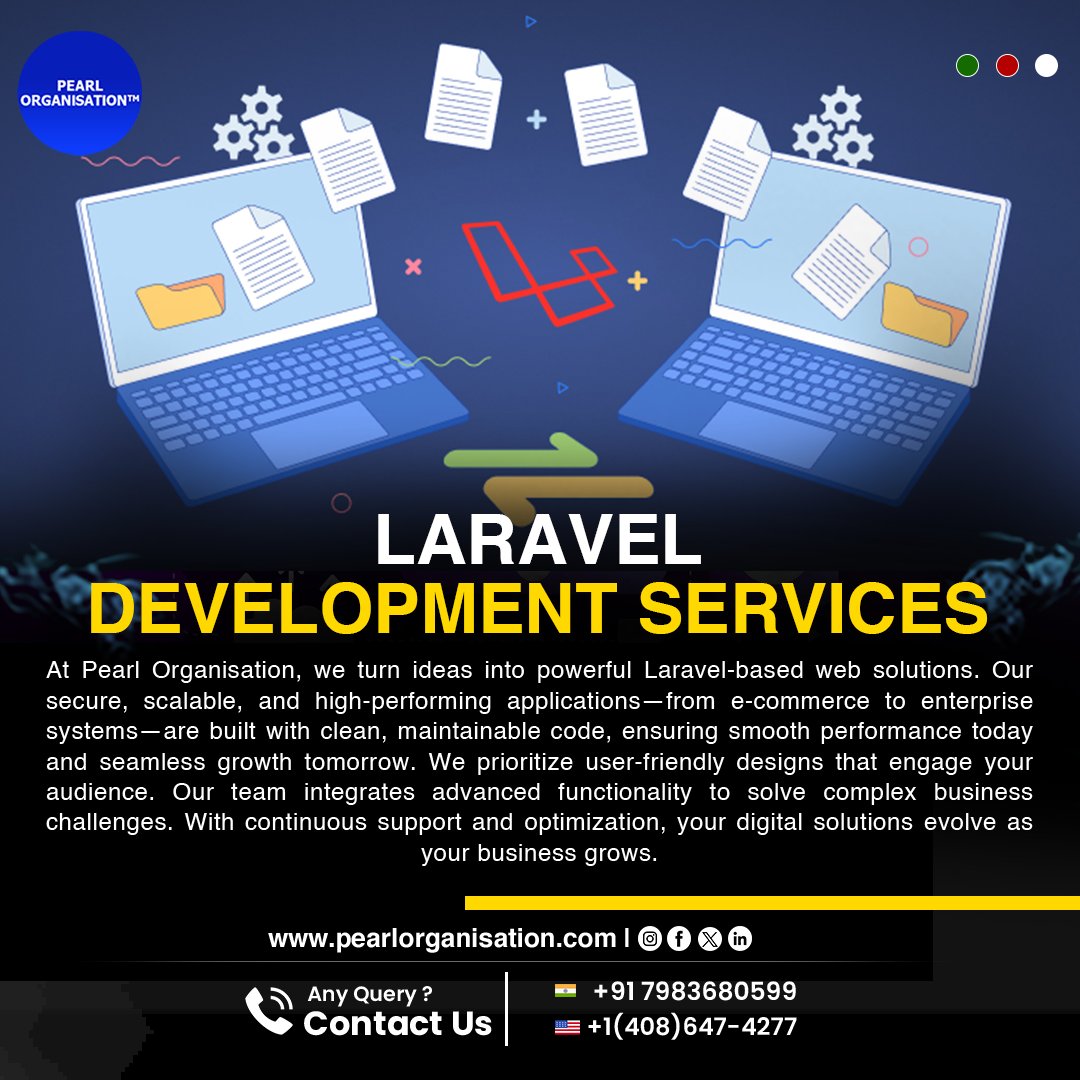 pearlorgs's tweet image. Pearl Organisation builds secure, scalable Laravel apps that grow with your business.
.
.
🌐 pearlorganisation.com
📞 +91 7983680599 , +1(408) 647-4277
.
.
#PearlOrganisationReviews #LaravelDevelopment #WebDevelopment #ScalableSolutions #FutureReadyTech #PHPFramework