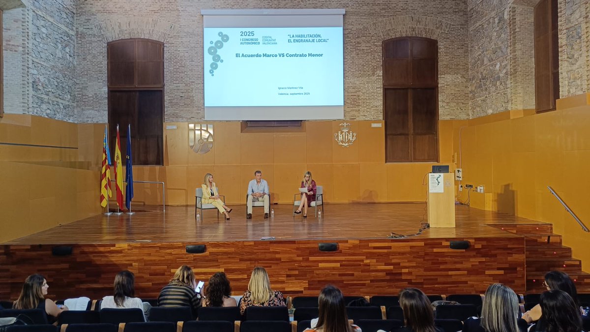 <a href="/aranzadilaley/">ARANZADI LA LEY</a> <a href="/ealtaver/">Eva Altaver</a> <a href="/juanginerc/">Juan Giner Corell</a> <a href="/AjuntamentVLC/">Ajuntament València</a> <a href="/generalitat/">Generalitat</a> <a href="/MariaEsFa/">Maria Escamilla</a> <a href="/cositalCG/">COSITAL CONSEJO GENERAL</a> <a href="/SonsolesFronter/">Sonsoles Frontera</a> <a href="/Aj_Torrent/">Ajuntament de Torrent</a> 📜 “Eficiencia ante el recurrente contrato menor”. Veamos cómo ser más eficaces con <a href="/YleniaDiazM/">Ylenia Díaz</a>, secretaria general del <a href="/ribarrojaturia/">Ajuntament Riba-roja de Tùria (NO OFICIAL)</a> y <a href="/MVila_Nacho/">Nacho Martínez</a>, secretario del <a href="/ajalmassora/">Ajuntament Almassora</a>. Modera <a href="/CarmenSubirats/">Carmen Gimeno</a>, secretaria del Ayto del Puig de Santa Maria #CongresoHabilitadosCV