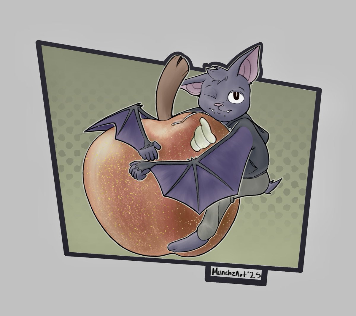 This was a free commision for Combofood 🦇🍎

#art #digitalart #digital #bat #bats #apple #fanart #Commision