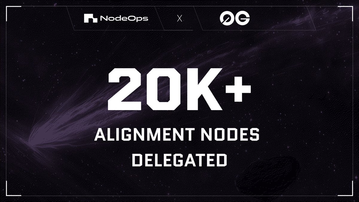 BuildOnNodeOps's tweet image. Intern can’t keep up... 

Fresh update: 20K+ @0G_labs Alignment Nodes delegated ✅

Momentum isn’t slowing down and you don’t want to miss out!

You know the drill by now 👇🏻