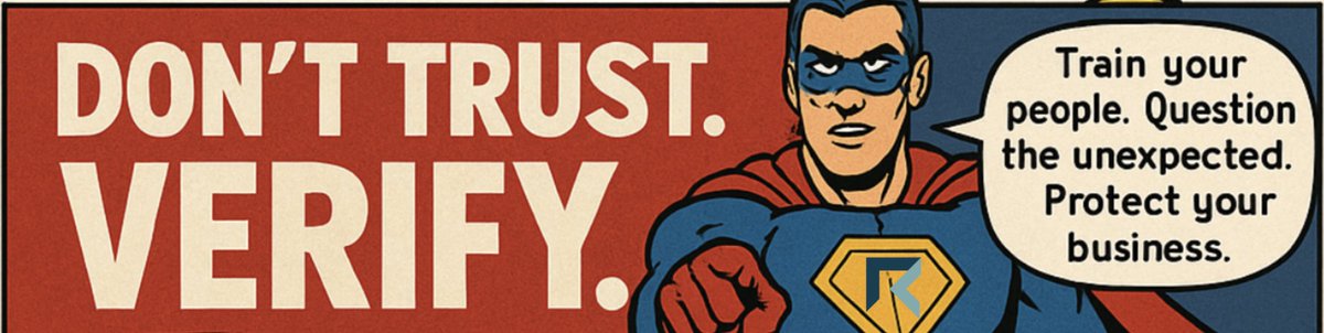 RecyberGlobal's tweet photo. Trust is powerful. It’s also exploitable.

Fictional company, Snakeoil, was in the middle of a high-profile merger. Success depended on the timely delivery of a new product from a critical production partner.

So when the CEO received a video call request from the partner’s CEO, it felt natural. After all, trust had been built between the two companies. But all was not what it appeared to be...here's what happened:

👩‍💼 An employee at the partner gave their credentials to someone posing as the company's IT provider.

🗒️ Those credentials were used to access the email server.

🦹 A spoof CEO account was created and used to set up the call.

🔪 The fraudster cloned the CEO’s voice with AI and created a deepfake avatar.

On screen, Snakeoil’s CEO saw a familiar face and heard a trusted voice. The pressure was high, the request urgent — and that’s how the trap was sprung.

Deepfakes work because they exploit the trust that exists between people.

The telltale signs that all is not right may be subtle, but they’re there. Urgency is always one of them.

👉 The lesson for leaders:

✅ Trust is essential, but it can’t go unquestioned.

⛔ Verification must become second nature.

🛠️ Equip your people to recognise when trust is being manipulated.

👀 Don’t trust blindly. Verify deliberately.

#CyberSecurity #Deepfake #Trust #RiskManagement #Leadership