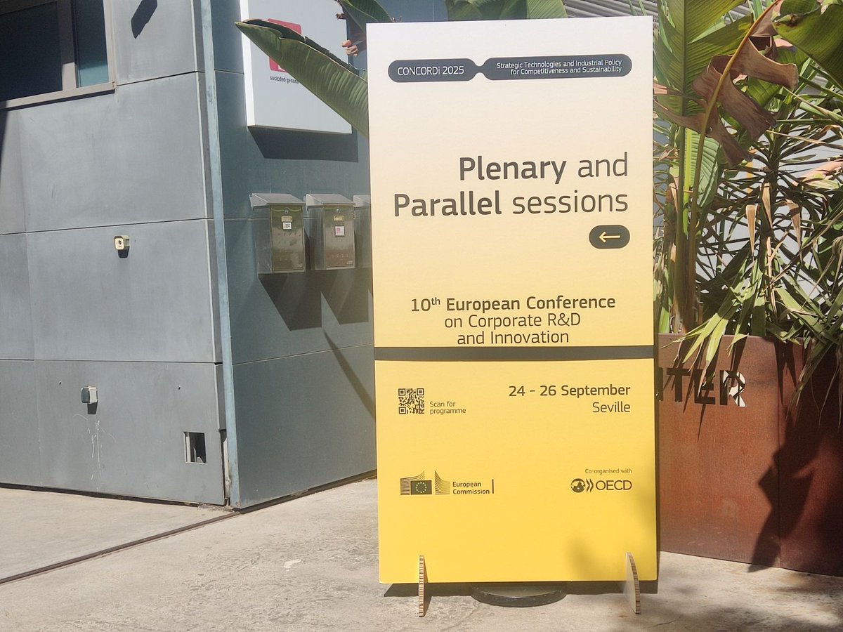 DoItNow_Tech's tweet image. ⚡  Gaining valuable insights into R&amp;amp;D management and innovation at the 10th European Conference on Corporate R&amp;amp;D and Innovation - #CONCORDi2025.

📌 Seville, 24-26 September 2025
➡️ iri.jrc.ec.europa.eu/concordi-2025