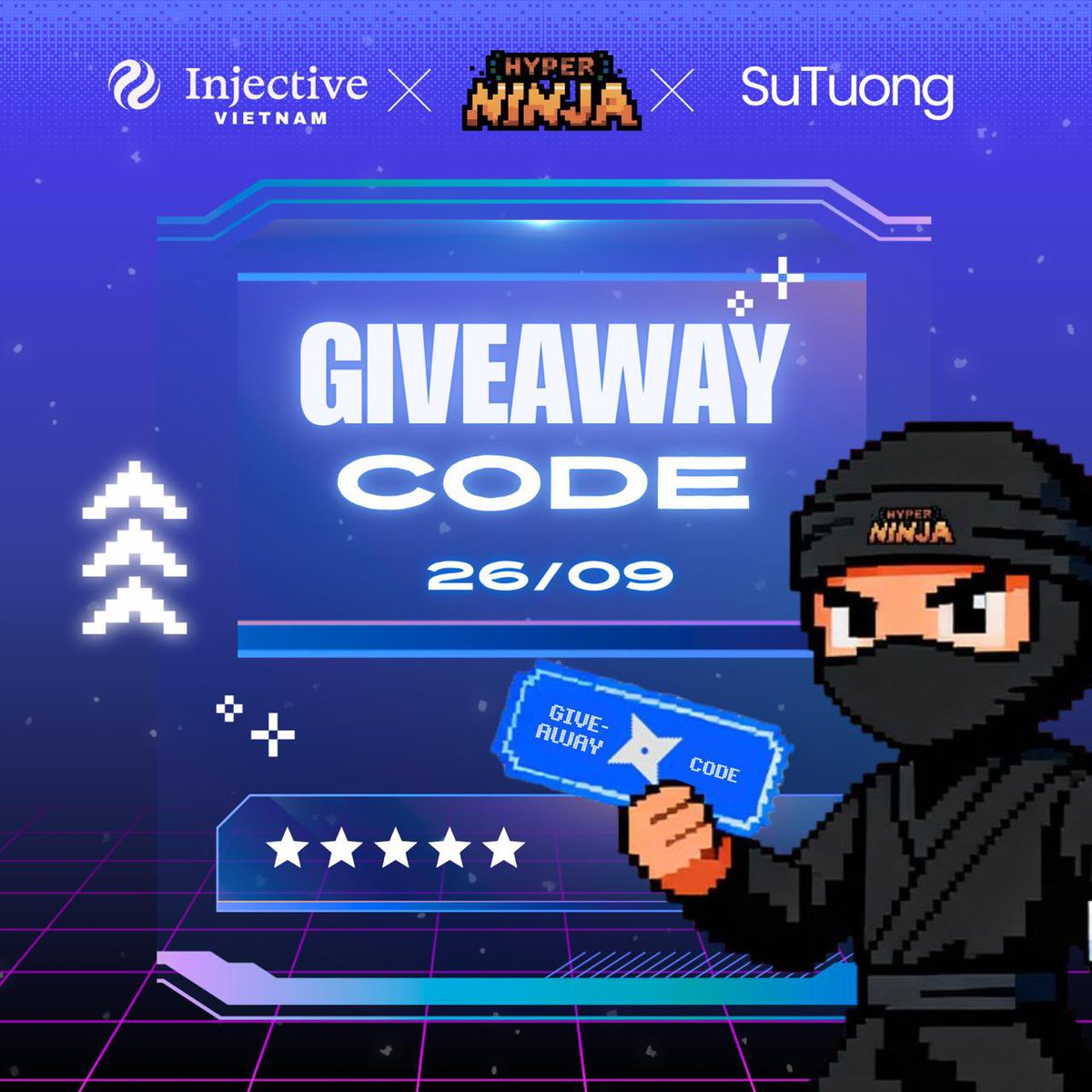 GIVEAWAY 10 CODE HYPER NINJA 🇻🇳🥷

Hyper Ninja đang Gamefi fomo nhất bây giờ và đặc biệt Game mới ra nên anh em chơi thì cày cho thật sớm

- Được team $INJ shill và cả CEO ra fomo luôn

- Back bởi INJ Foundation và đang là con hàng chủ lực 

Mỗi code = 1 $INJ ~ 12$ |