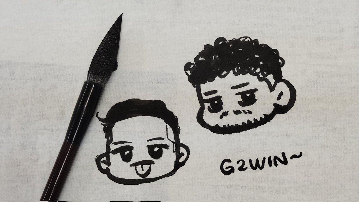 書道してたけど飽きたので描いてた