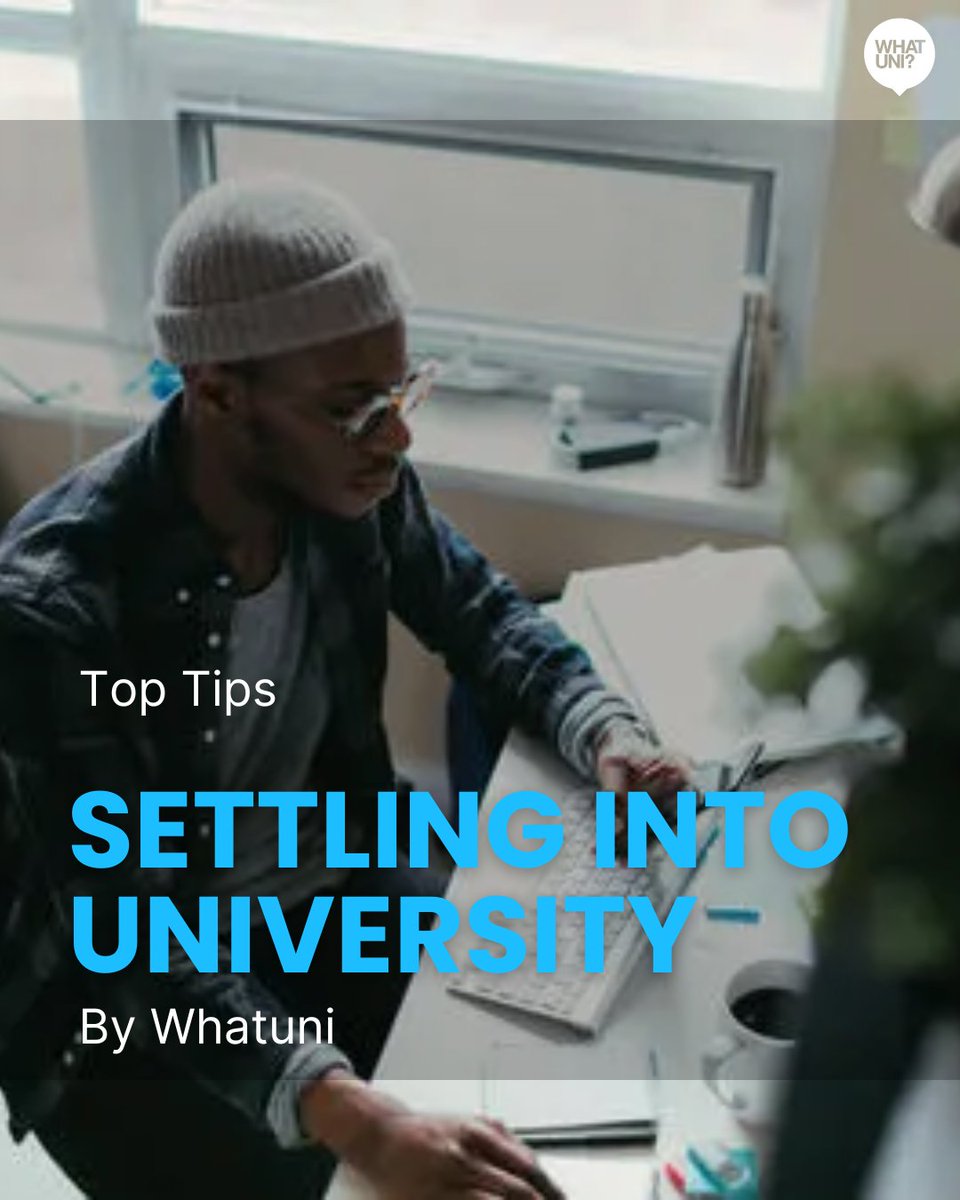 Whatuni's tweet image. Top tips for students settling in 💪
1️⃣ Sort uni admin
2️⃣ Housemate group chat
3️⃣ Stock essentials (yes, toilet roll!)
4️⃣ Learn your address
5️⃣ Find the bins
6️⃣ Attend social events

👉 More advice bit.ly/46pBT5f

#StudentTips #UniLife #Freshers2025