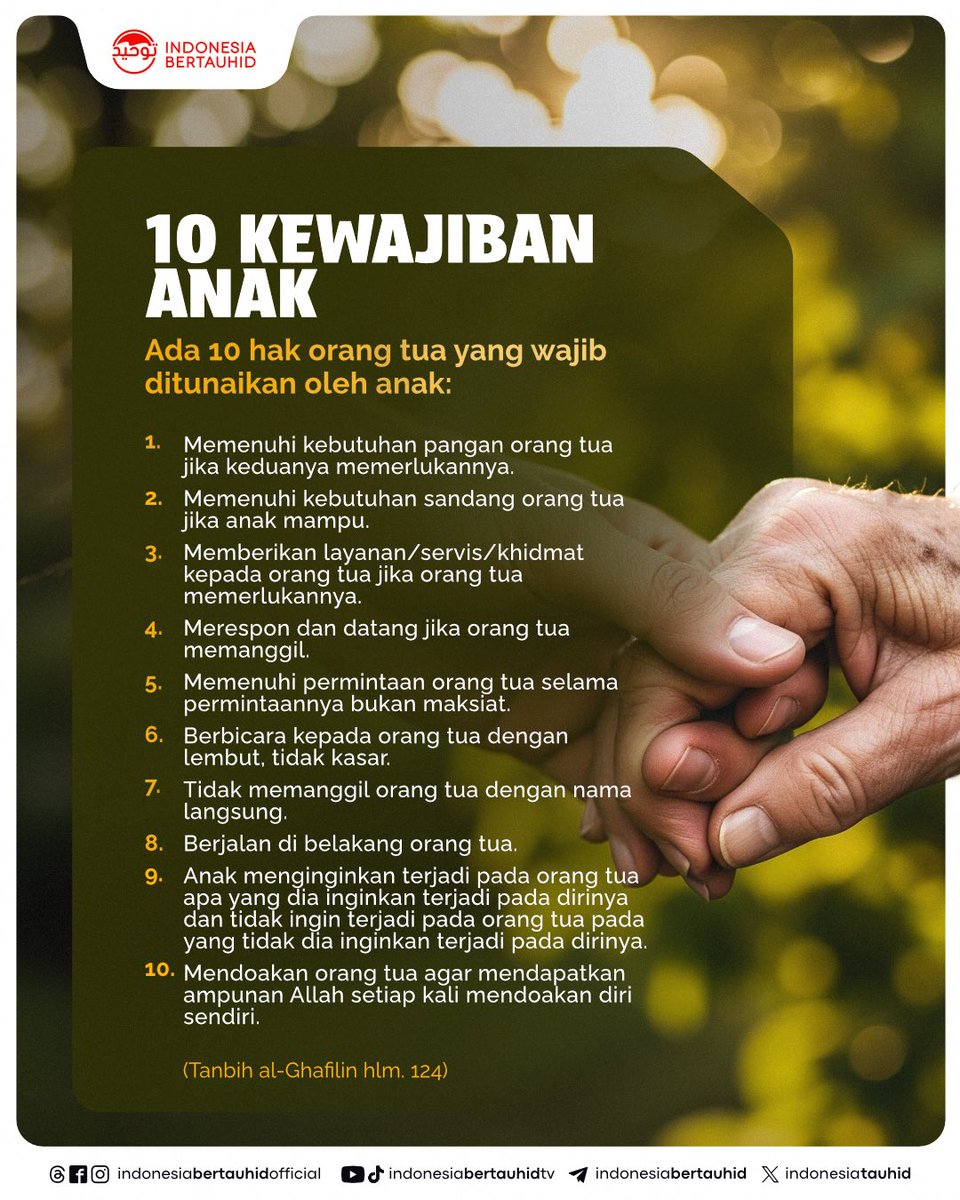 Gadget, kerjaan, scroll medsos... semua bisa membuat kita lupa pada dua manusia yang paling berjasa dalam hidup kita.

Simak selengkapnya:
whatsapp.com/channel/0029Va…