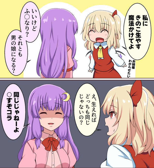 パチェに相談するフランちゃん 